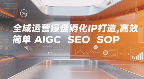 全域运营操盘孵化IP打造，高效 简单 AIGC SEO SOP-入圈