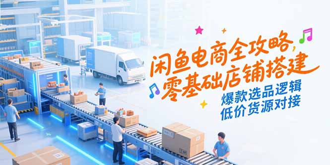 （15325期）闲鱼电商全攻略，零基础店铺搭建，爆款选品逻辑，低价货源对接-入圈
