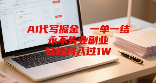 AI代写掘金，一单一结，永不失业副业，轻松月入过1W-入圈