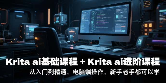 krita ai基础课程+Krita ai进阶课程，从入门到精通，电脑端操作，新手老手都可以学-入圈