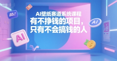 AI壁纸赛道系统课程，有不挣钱的项目，只有不会搞钱的人-入圈