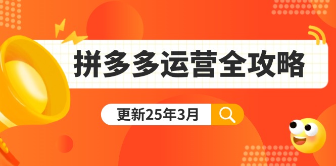 （14184期）拼多多运营全攻略：从0到日销千单,爆款内功+付费推广+黑科技(更新25年3月)-入圈