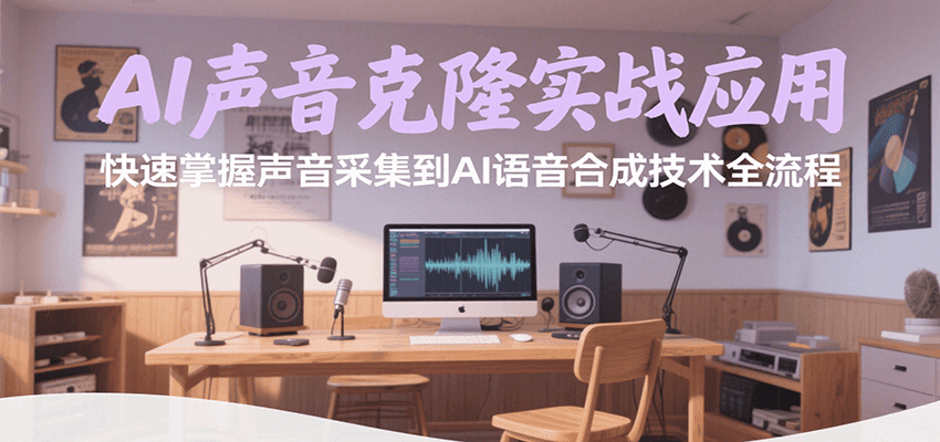 AI声音克隆实战应用，快速掌握声音采集到AI语音合成技术全流程-入圈