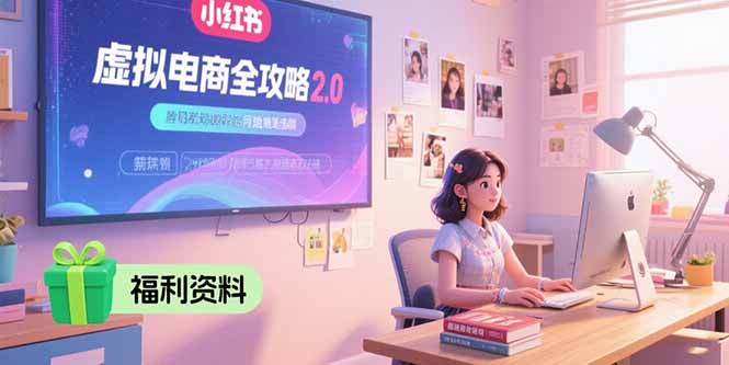 （15387期）虚拟电商全攻略2.0，开店选品实操流程，账号定位、货源发布、笔记发布技巧-入圈