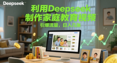 利用Deepseek制作家庭教育视频，引爆流量，日入几张-入圈