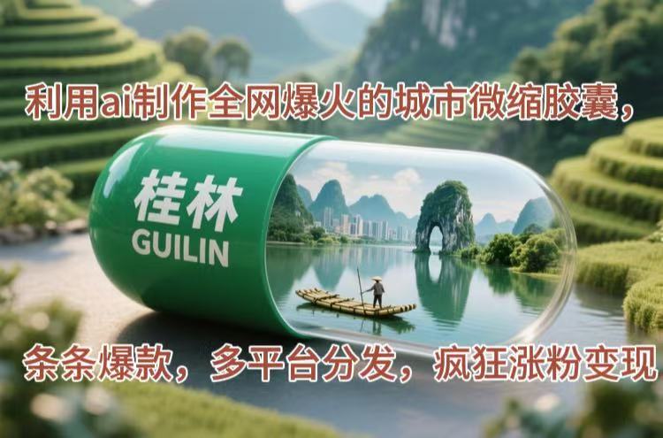 （14704期）利用ai制作全网爆火的城市微缩胶囊，条条爆款，多平台分发，疯狂涨粉变现-入圈