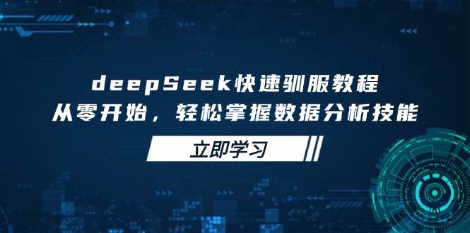 deepSeek快速驯服教程，从零开始，轻松掌握数据分析技能-入圈