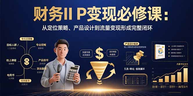 （15728期）财务IP变现必修课：从定位策略、产品设计到流量变现形成完整闭环-入圈