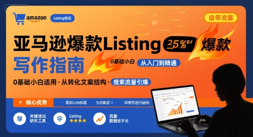 亚马逊爆款Listing写作方法，亚马逊0基础小白也能写爆款自带流量的Listing-入圈
