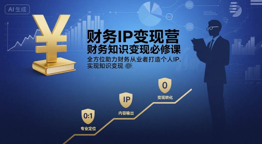 财务IP变现营，财务知识变现必修课，全方位助力财务从业者打造个人IP，实现知识变现-入圈
