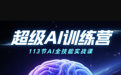 超级AI视频：绘画、带货、职场全场景113节通关课，解锁AI无限可能，开启精彩AI之旅-入圈