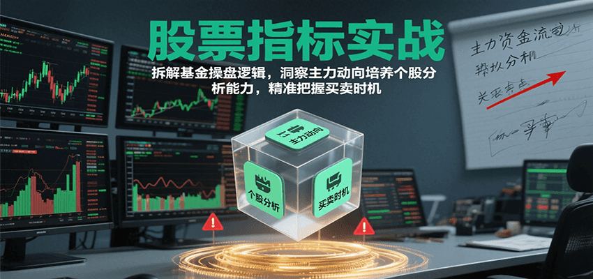 股票指标实战，基金操盘逻辑拆解，洞察主力动向培养个股分析能力把握买卖时机（更新）-入圈
