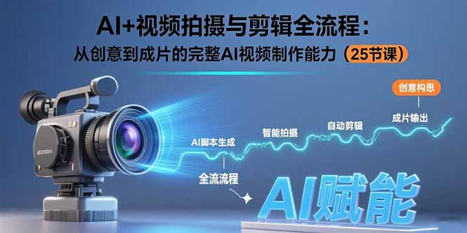 （15612期）AI+视频拍摄与剪辑全流程：从创意到成片的完整AI视频制作能力（25节课）-入圈