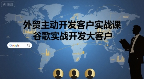 外贸主动开发客户实战课，谷歌实战开发大客户-入圈