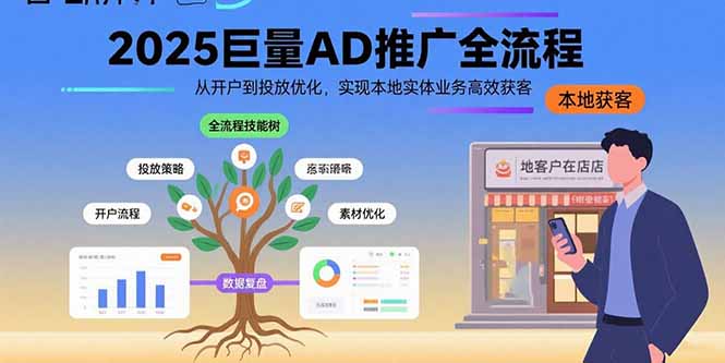 （15608期）2025巨量AD推广全流程，从开户到投放优化，实现本地实体业务高效获客-入圈