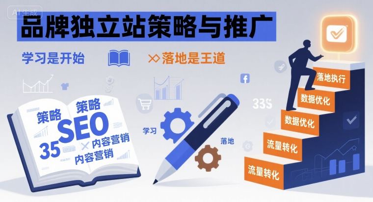 品牌独立站策略与推广，学习是开始，落地是王道-入圈