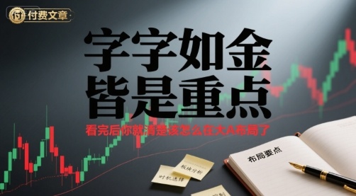 付费文章：字字如金 皆是重点， 看完后 你就清楚该怎么在大A布局了-入圈
