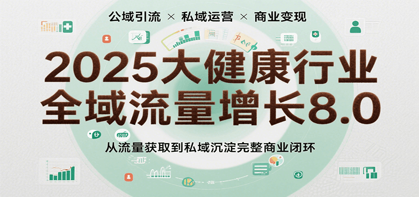 2025大健康行业全域流量增长8.0，从流量获取到私域沉淀完整商业闭环-入圈