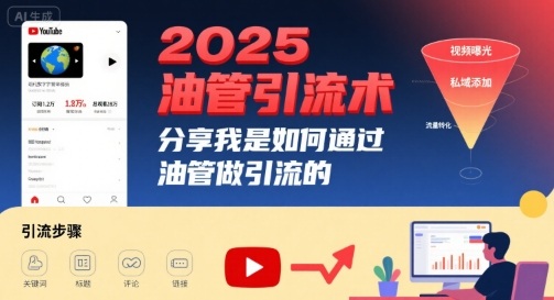 2025油管引流术，分享我是如何通过油管做引流的-入圈
