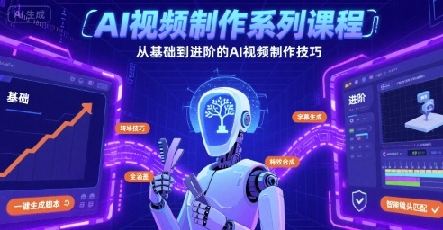 AI视频制作系列课程，从基础到进阶的AI视频制作技巧全涵盖-入圈