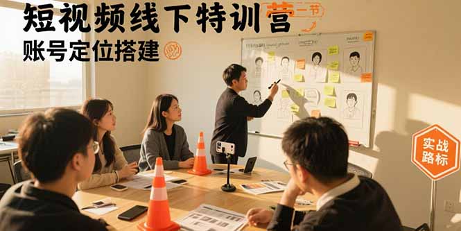 （15707期）短视频线下特训营：账号定位搭建/口播号拍摄剪辑/直播间流量入口/变现实战-入圈