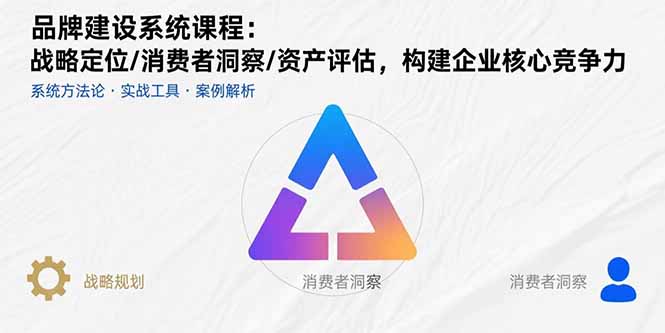 （15772期）品牌建设系统课程：战略定位/消费者洞察/资产评估，构建企业核心竞争力-入圈