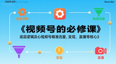 视频号的必修课，视频号的底层逻辑及核心视频号精准流量，变现，直播等核心-入圈