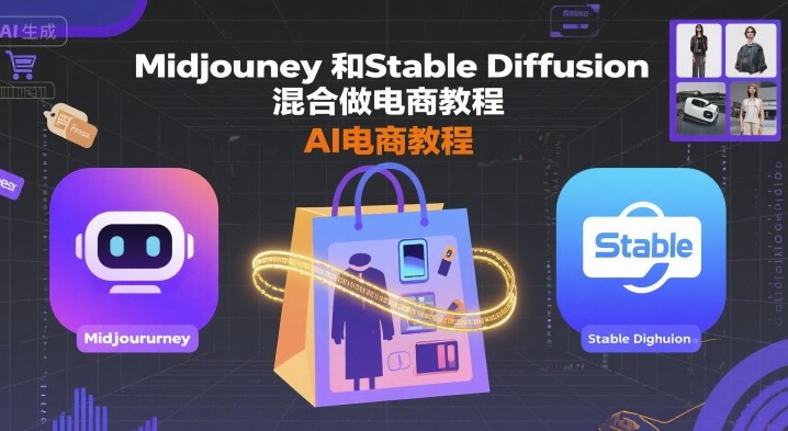 Midjourney和Stable Diffusion混合做电商教程-ai电商教程-入圈