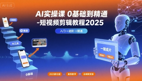 AI实操课0基础到精通-短视频剪辑教程2025-入圈