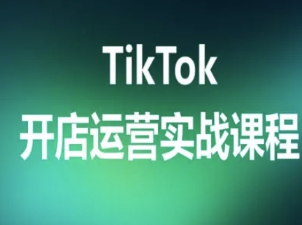 TikTok开店运营实战课程，TK跨境电商实操全流程-入圈