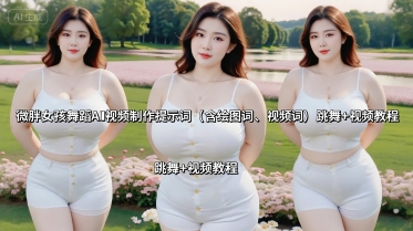 微胖女孩舞蹈AI视频制作提示词（含绘图词、视频词） 跳舞+视频教程-入圈