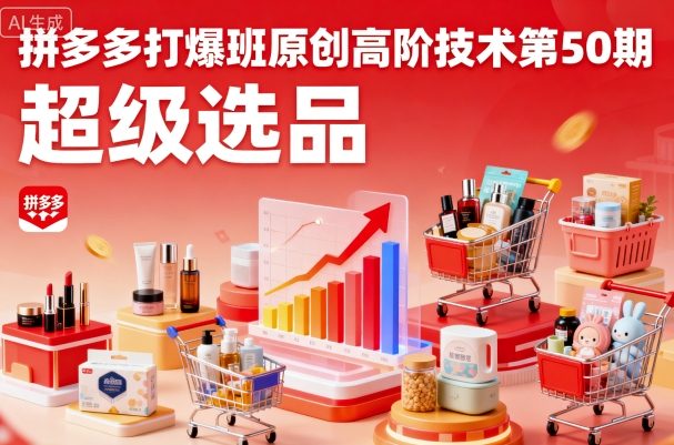 拼多多打爆班原创高阶技术第50期，超级选品-入圈