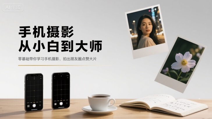 手机摄影从小白到大师，零基础带你学习手机摄影，拍出朋友圈点赞大片-入圈